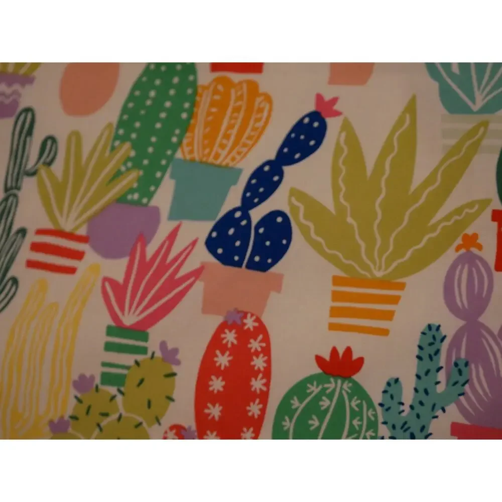 Cactus Pillowcases Set, Handmade Cotton, Standard Size